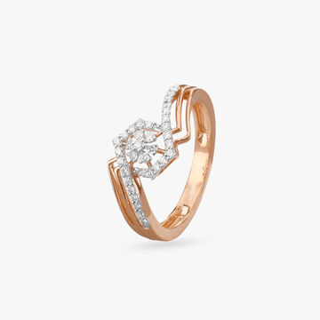 Sparkling Structure Diamond Finger Ring