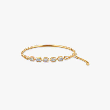 Hexa Brilliance Diamond Bangle