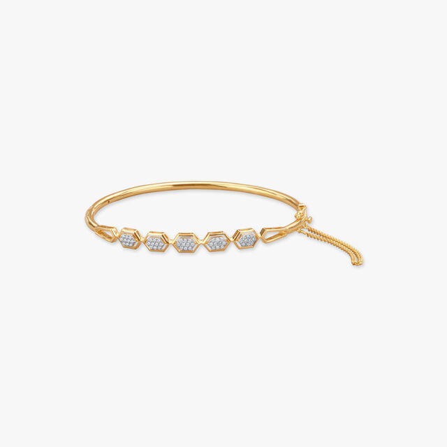 Hexa Brilliance Diamond Bangle 
