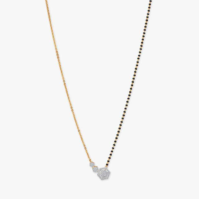 Chic Hexagon Diamond Mangalsutra
