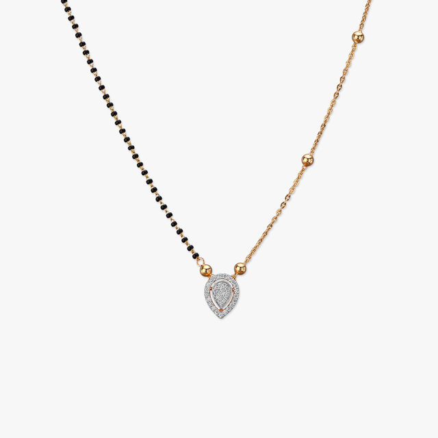 Radiant Teardrop Diamond Mangalsutra