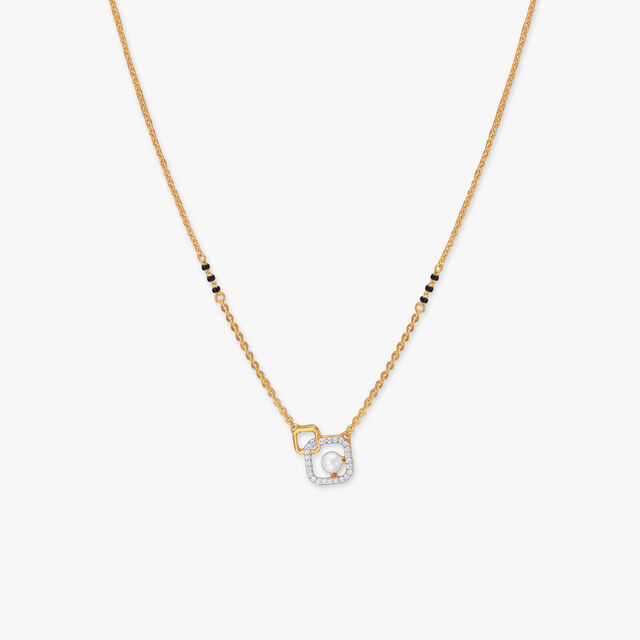 Square Charm Diamond Mangalsutra