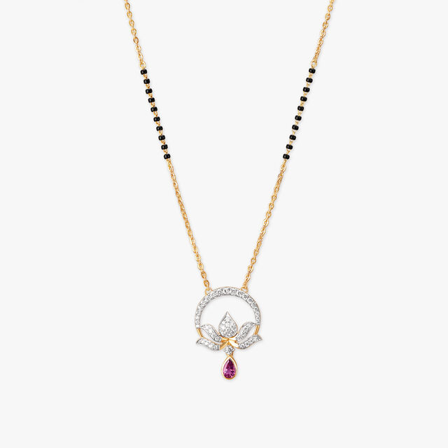 Serenity Lotus Diamond Mangalsutra 