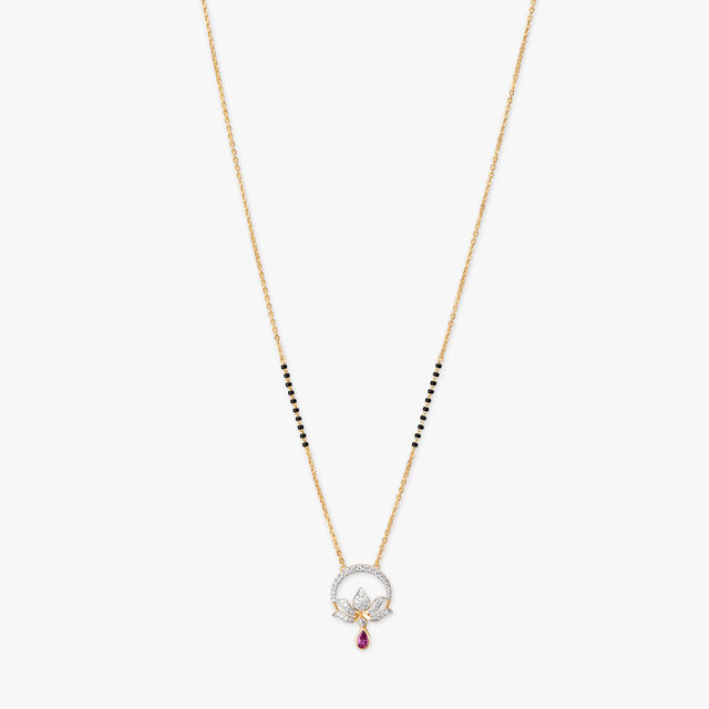 Serenity Lotus Diamond Mangalsutra 2