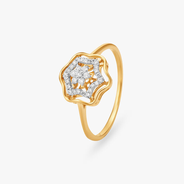 Aurora's Bloom Diamond Finger Ring