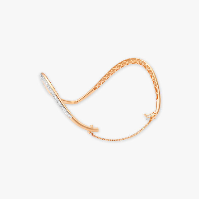 Wave Diamond Bangle