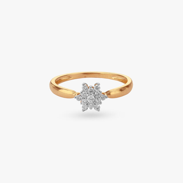Floral Sparkle Diamond Ring