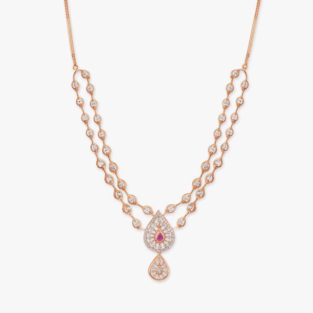 Regal Drop Diamond Necklace Set 2