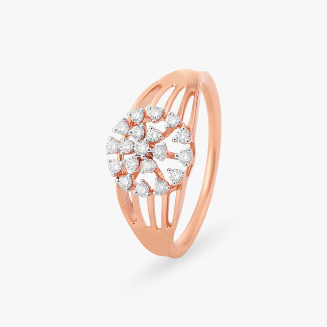 Heavenly Dandelion Diamond Finger Ring