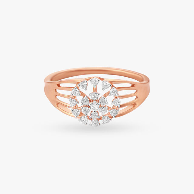 Heavenly Dandelion Diamond Finger Ring