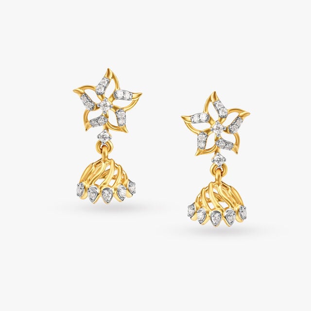 Charms Of Sophistication Diamond Jhumkas 