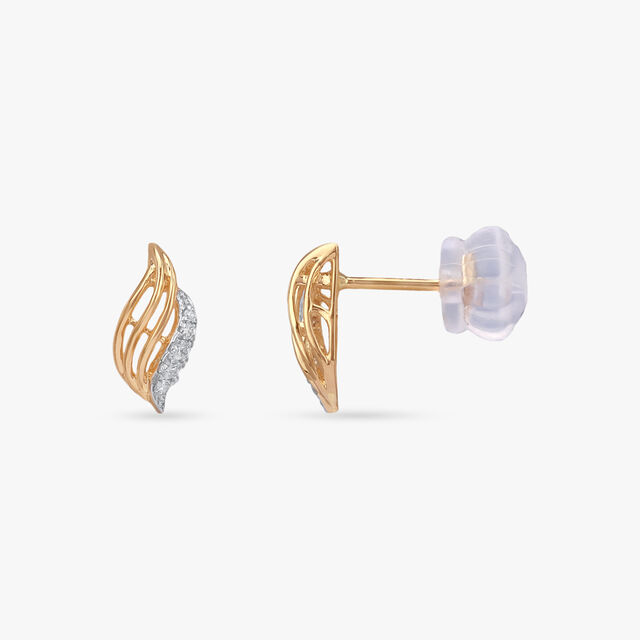 Lush Curve Diamond Stud Earrings 2