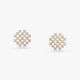Glimmering Gaze Diamond Stud Earrings 