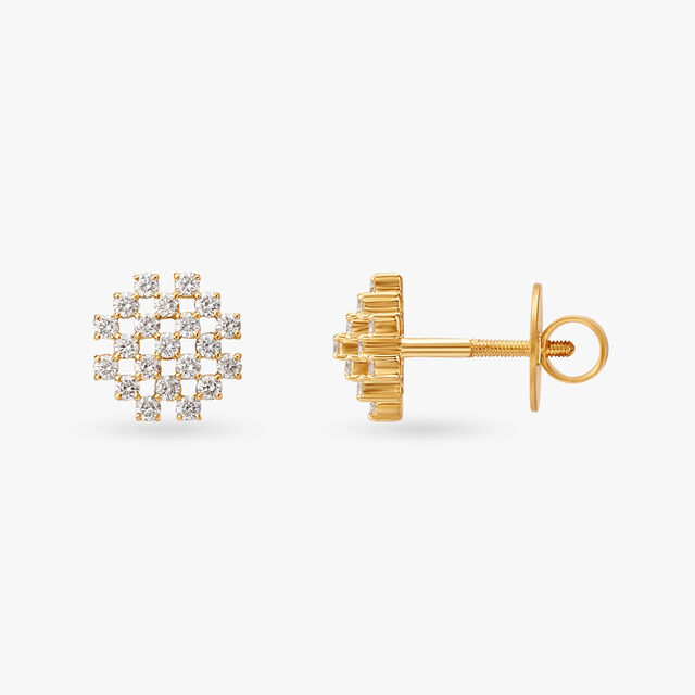 Glimmering Gaze Diamond Stud Earrings 2