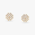 Geometric Enchantment Diamond Stud Earrings 