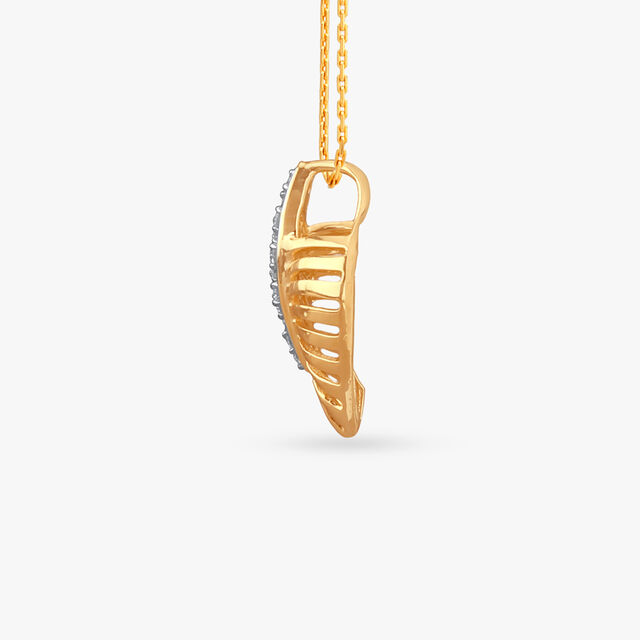 Radiant Leaflet Diamond Pendant 2