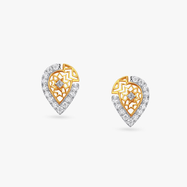 Royal Archway Diamond Stud Earrings 
