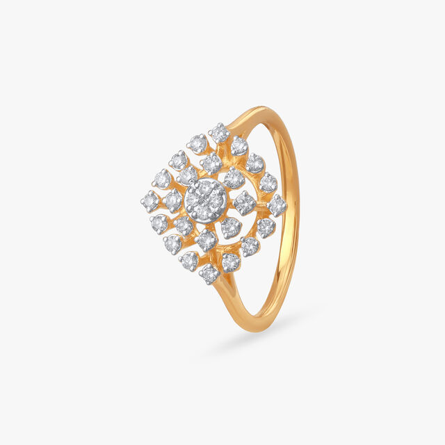 Dainty Sparkle Diamond Finger Ring