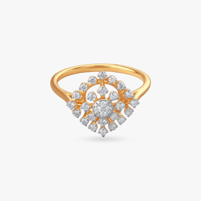 Dainty Sparkle Diamond Finger Ring