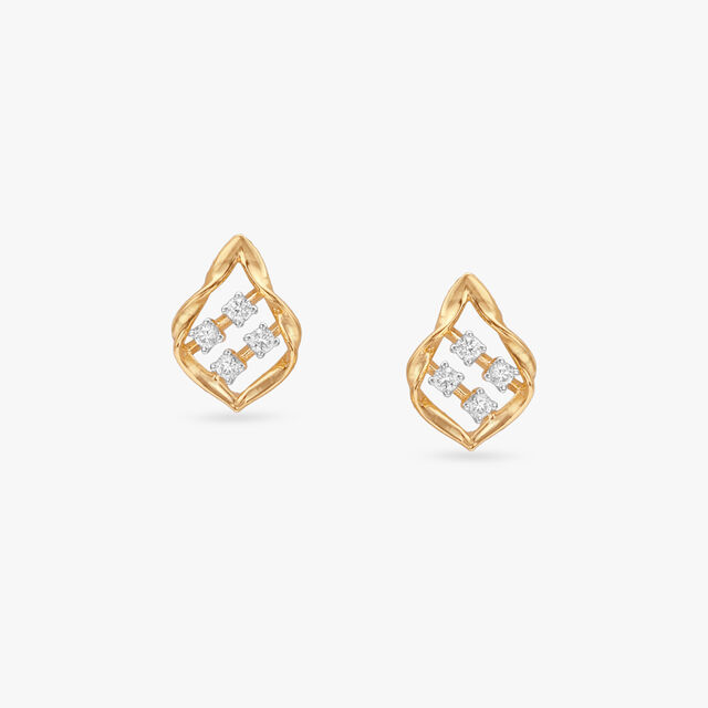 Sculpted Gleam Diamond Pendant and Earrings Set 4