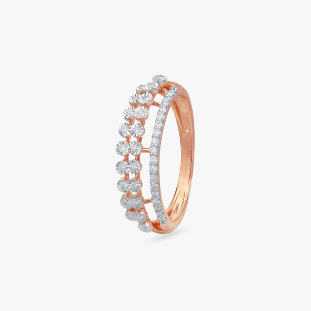 Parallel Sparkle Diamond Ring