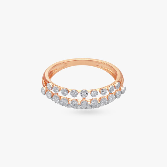 Parallel Sparkle Diamond Ring
