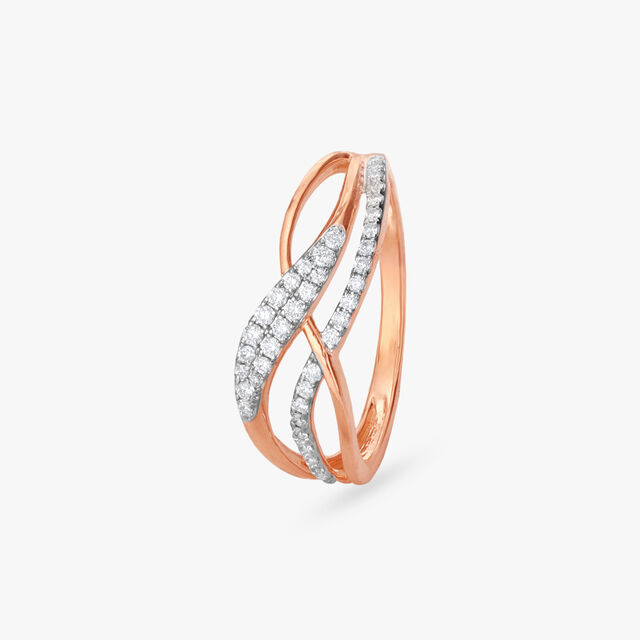 Wave Whisper Diamond Ring