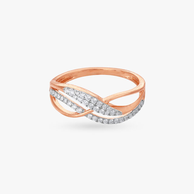 Wave Whisper Diamond Ring