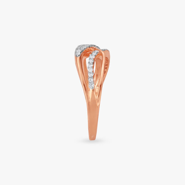 Wave Whisper Diamond Ring