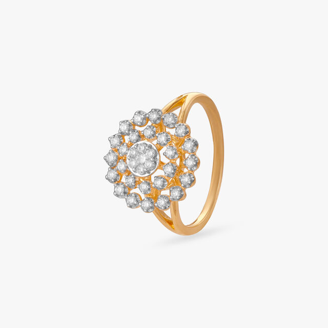 Radiant Burst Diamond Finger Ring