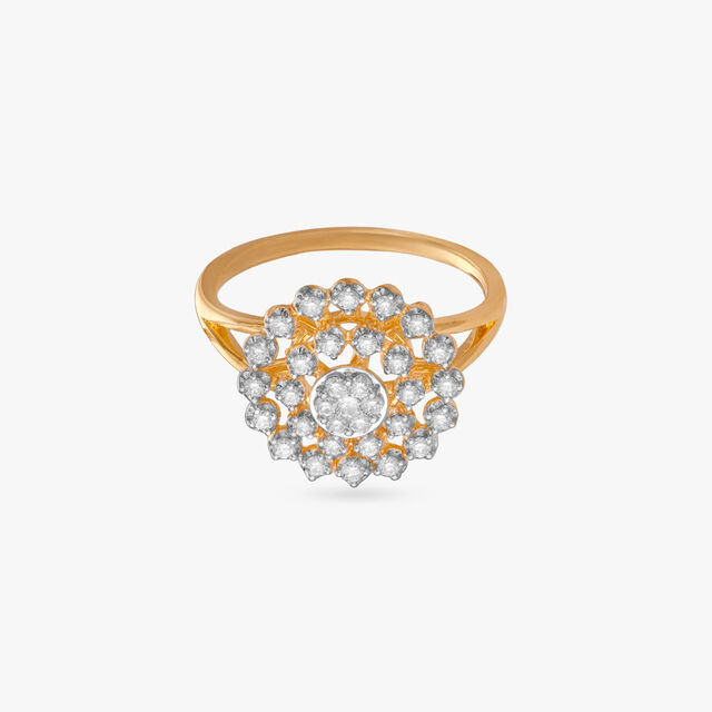 Radiant Burst Diamond Finger Ring