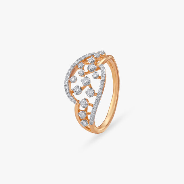 Floating Bead Diamond Ring