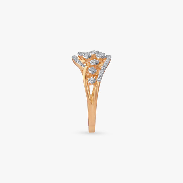 Floating Bead Diamond Ring