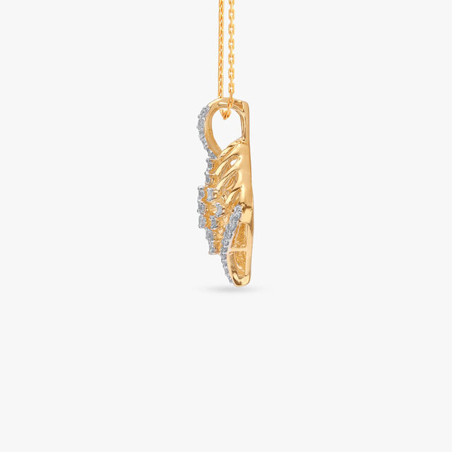 Twisted Lattice Diamond Pendant