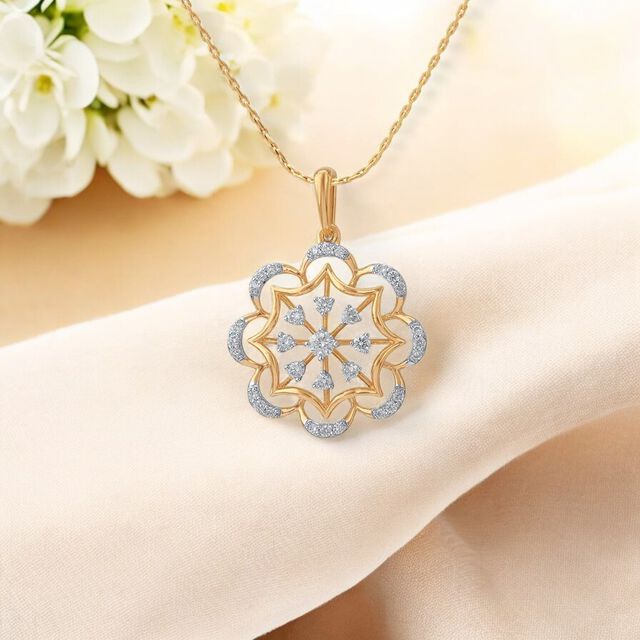 Floral Mirage Diamond Pendant 