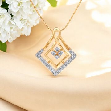 Dual Frame Diamond Pendant