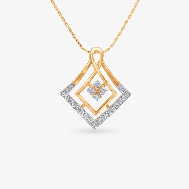 Dual Frame Diamond Pendant