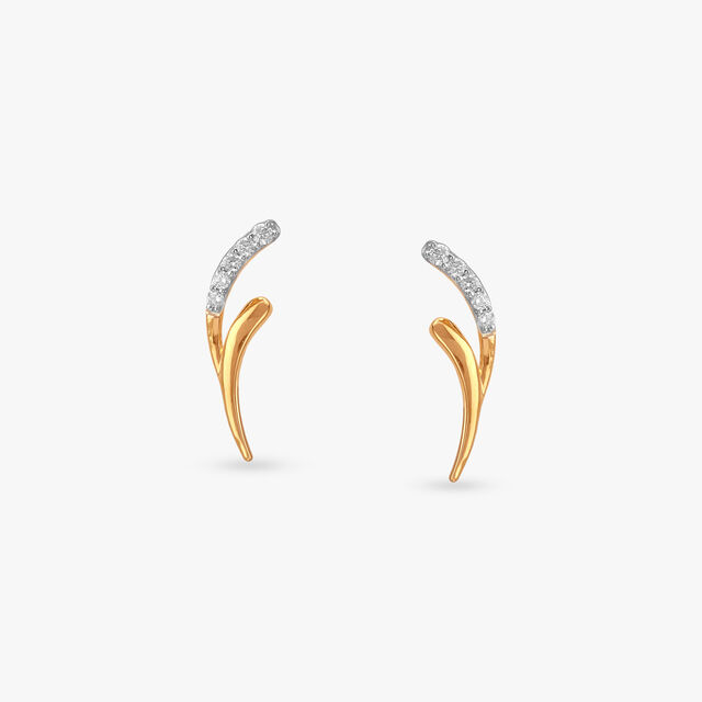 Edgy Loop Diamond Stud Earrings 
