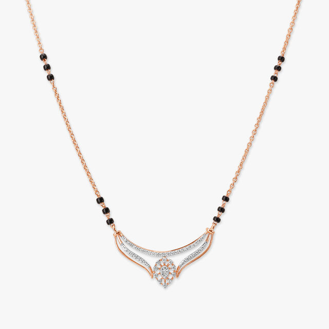 Designer Curve Diamond Mangalsutra