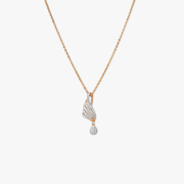 Radiant Flight Diamond Pendant with Chain