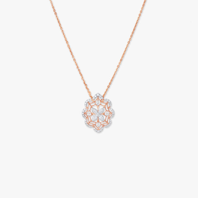 Enchanted Bloom Diamond Pendant with Chain