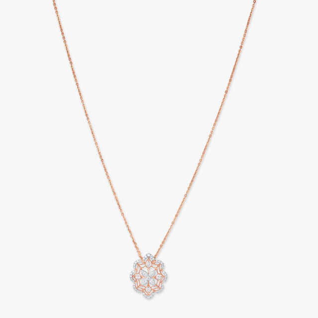Enchanted Bloom Diamond Pendant with Chain