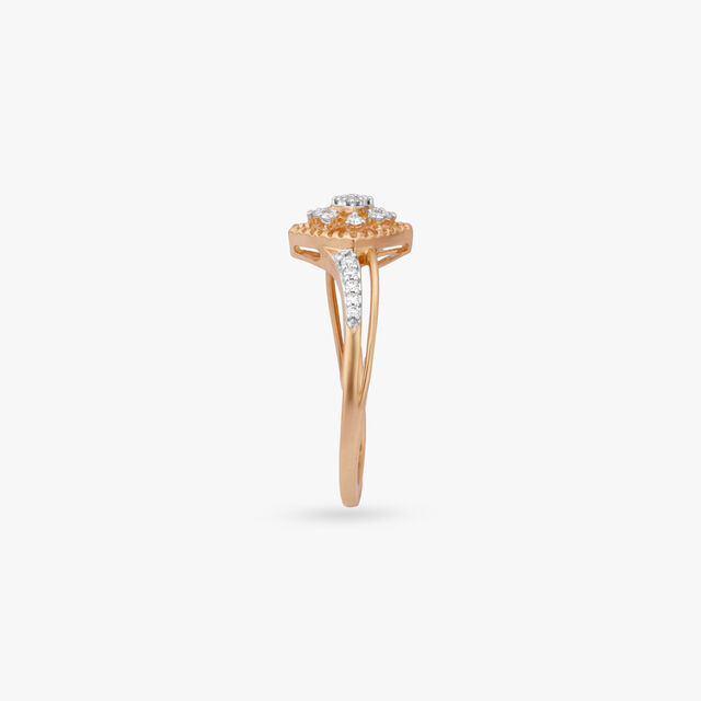 Sunburst Frame Diamond Ring