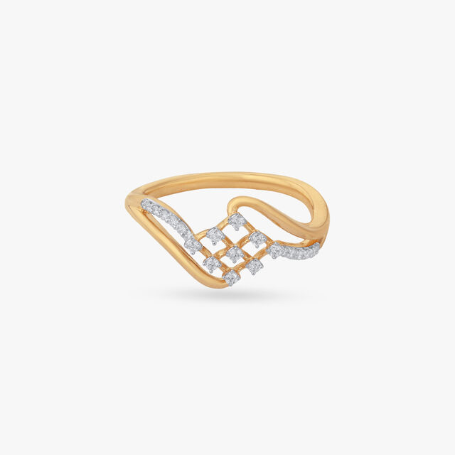 Sculpted Spark Diamond Ring