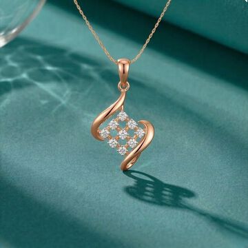 Radiant Grid Diamond Pendant