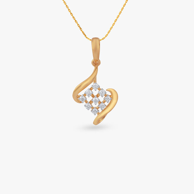 Radiant Grid Diamond Pendant