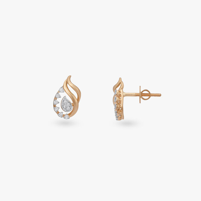 Twilight Flame Diamond Stud Earrings 2