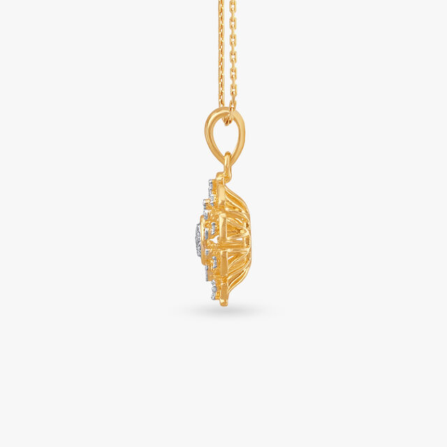 Radiant Bloom Diamond Pendant and Earrings Set 3