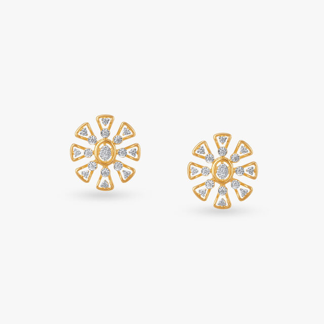 Radiant Bloom Diamond Pendant and Earrings Set 4