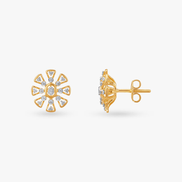 Radiant Bloom Diamond Pendant and Earrings Set 5